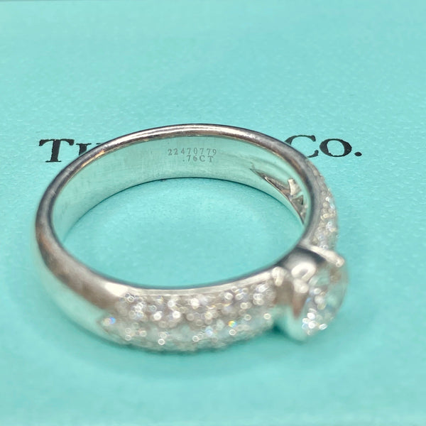 Sold at Auction: TIFFANY Platinum Engagement Ring. CERTIFICATE