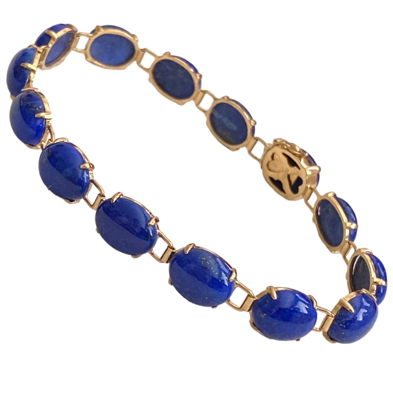 Yellow gold lapis on sale bracelet