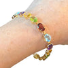 Vintage 14K Yellow Gold Multi Gemstone Bracelet