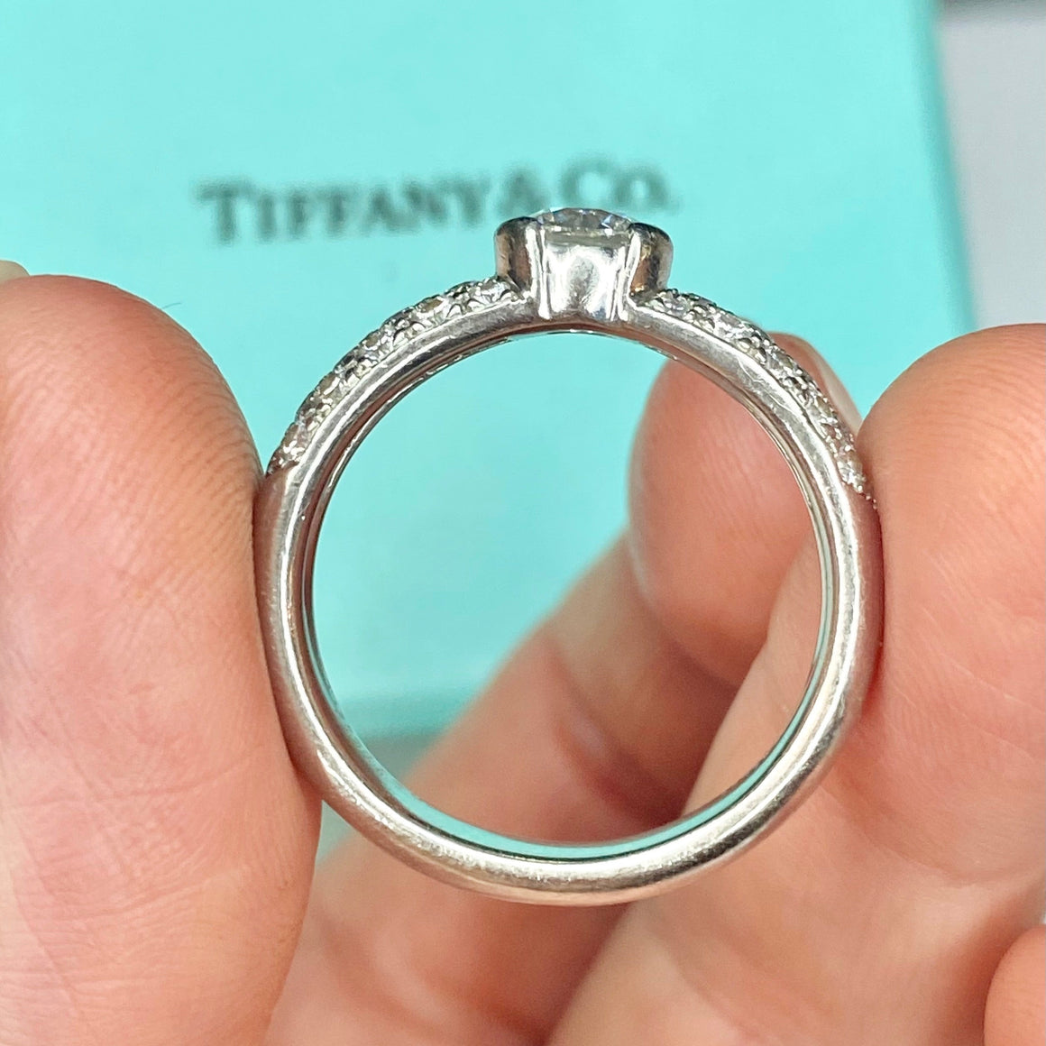 Tiffany & Company .44 ct. Diamond Platinum Ring w/Certificate