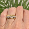 Vintage 14K Diamond Set Hearts Eternity Band