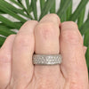 18K White Gold Pave Diamond Eternity Band Ring