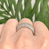 18K White Gold Pave Diamond Eternity Band Ring