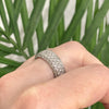 18K White Gold Pave Diamond Eternity Band Ring