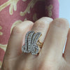 Vintage 14K Gold Diamond Initial M Ring