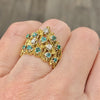 Vintage 18K Yellow Gold Emerald & Diamond Ring