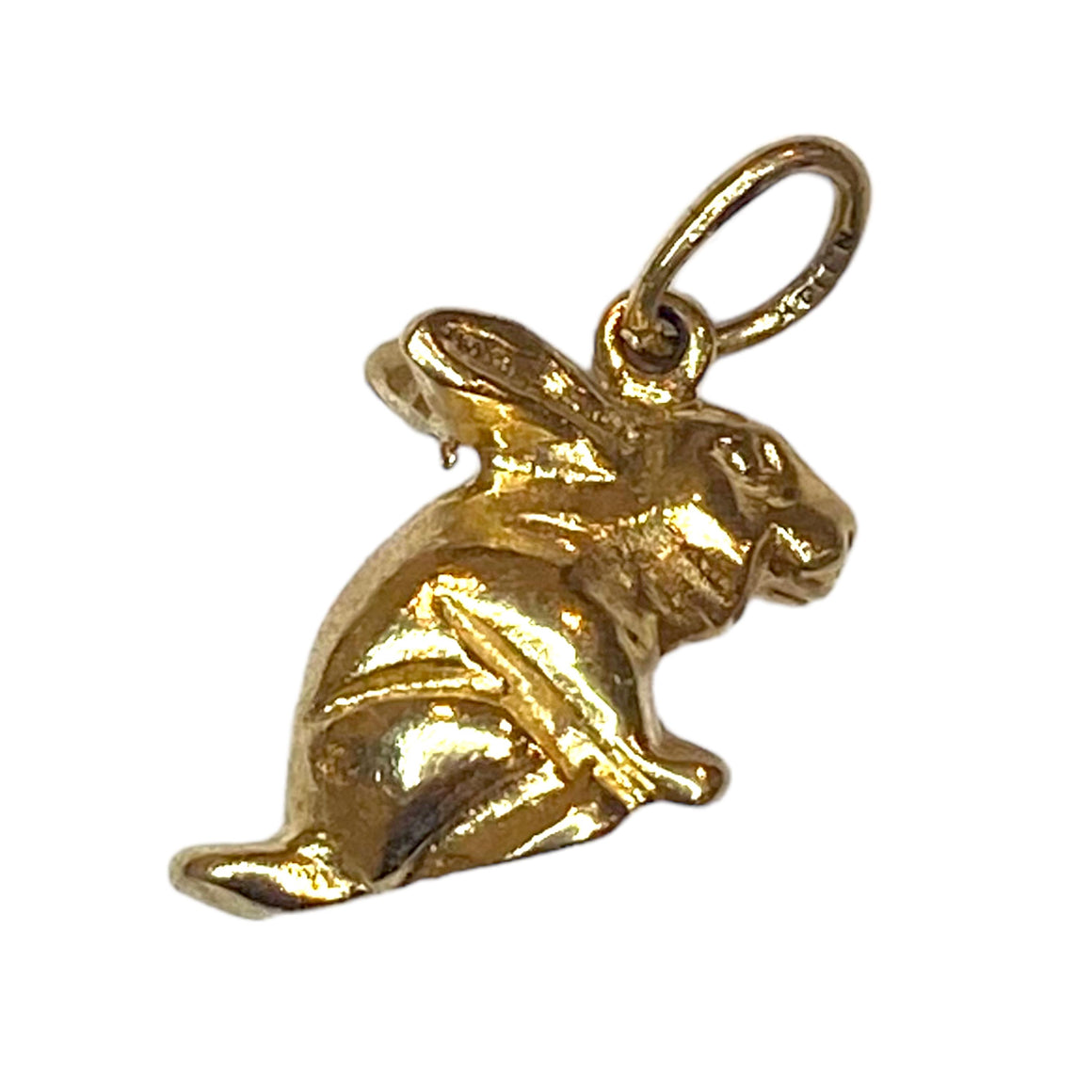Vintage 14K Gold Rabbit Charm Pendant