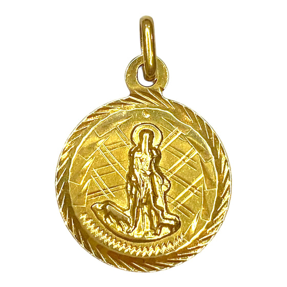 Vintage 18K Gold Spanish Religious Pendant
