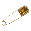 Vintage 14K Large Citrine Safety Pin