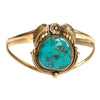 Vintage IVAN V Navajo 14K Turquoise Cuff Bracelet