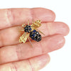 Vintage 14K Sapphire Bee Pin Pendant