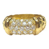 Vintage Quilted 18K Gold Diamond Band Ring