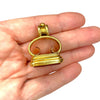 Forsyth Clan Large Carnelian Intaglio Seal 14K Gold Fob Pendant