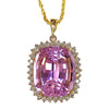 14K Gold Kunzite & Diamond Necklace