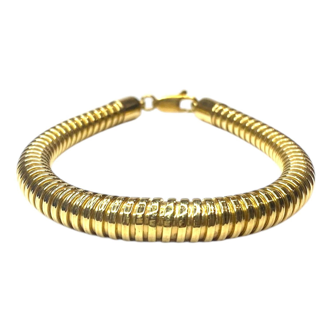 Vintage 18K Yellow Gold Tubogas Bracelet