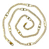 Vintage 14K Yellow Gold Curb Links Chain with Stations