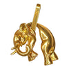 Large 18K Gold Elephant Pendant