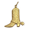 Vintage 14K Western Boot Charm Pendant