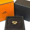 HERMÉS Collier de Chien 18K Rose Gold Black Spinel Ring