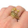 Carrera Y Carrera Diamond Ruby Enamel 18K Yellow Gold Leopard Ring