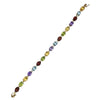 Vintage 14K Yellow Gold Multi Gemstone Bracelet