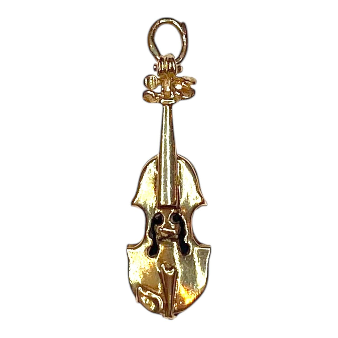 Vintage 14K Yellow Gold Violin Charm