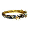 Vintage 14K Opal & Diamond Bangle Bracelet