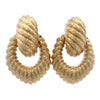 Vintage 18K Gold Door Knocker Style Earrings