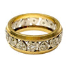 Vintage 14K Diamond Set Hearts Eternity Band