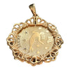 Vintage 14K Gold Zodiac Virgo Medallion Pendant