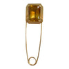 Vintage 14K Large Citrine Safety Pin