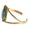 Vintage IVAN V Navajo 14K Turquoise Cuff Bracelet