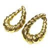 Vintage 14K Large Twisted Hoop Earrings