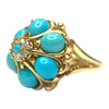 Vintage 14K Turquoise & Diamond Ring