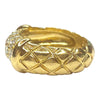 Vintage Quilted 18K Gold Diamond Band Ring