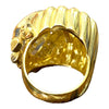 Vintage 18K Gold Large Waterfall Diamond Cocktail Ring