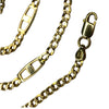 Vintage 14K Yellow Gold Curb Links Chain with Stations