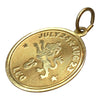 14K Gold Leo Zodiac Charm Pendant