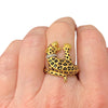 Carrera Y Carrera Diamond Ruby Enamel 18K Yellow Gold Leopard Ring