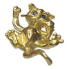 Vintage 14K Gold Playful Kitten Pendant