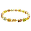 Vintage 14K Yellow Gold Multi Gemstone Bracelet