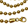 Vintage 14K Yellow Gold Large Ball Chain Necklace 23"