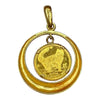 Vintage Gold Isle of Man Coin Pendant