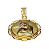 14K Yellow Gold Guardian Angel Pendant