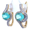 GIA Certified Paraiba Tourmaline & Diamond 18K Earrings