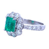 Platinum Certified Columbian Emerald & Diamond Ring