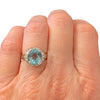 Platinum Aquamarine and Diamond Ring