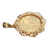 Vintage 14K Gold Zodiac Virgo Medallion Pendant