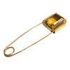 Vintage 14K Large Citrine Safety Pin