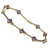 Vintage 14K Yellow Gold Amethyst Bracelet